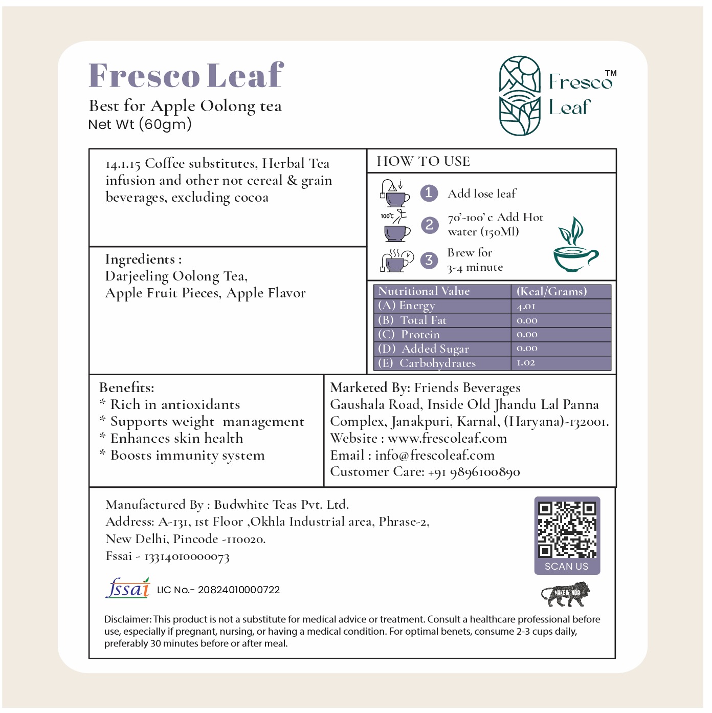 Apple Oolong Tea 1
